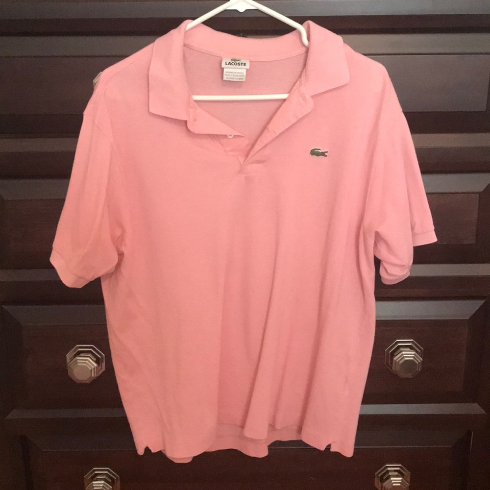 Men’s Lacoste polo shirt.